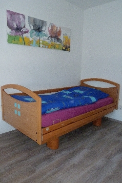 Pflegebett Unten an der Nordsee