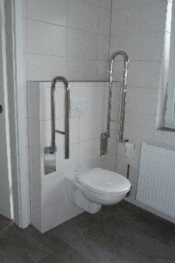 Rosenferienhaus Toilette Griff Oben an der Nordsee