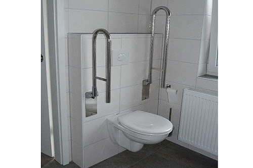 Rosenferienhaus Toilette Griff Oben