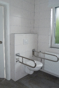 Rosenferienhaus Toilette Griff Unten an der Nordsee