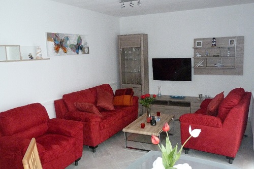 Rosenferienhaus Wohnzimmer